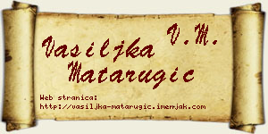 Vasiljka Matarugić vizit kartica